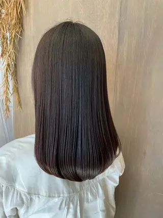 セミロング カラー 【髪質改善】【美髪】 【ツヤ髪】ほしのちりのヘアスタイル