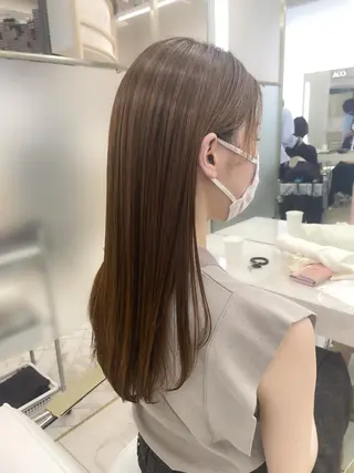 セミロング カラー COA 表参道所属・森田 陸/ボブ/艶髪 /オリーブグレージュのヘアスタイル