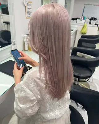 セミロング カラー 💗🤍透明感カラー 🤍💗kanonのヘアスタイル