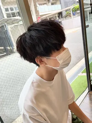 ショート メンズ メンズカット✂️ パーマ寺西優真のヘアスタイル