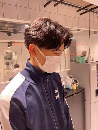 ショート パーマ ヘアアレンジ メンズ キッズ ネイル マツエク・マツパ アイブロウ スパイキー/フェザー /波巻き/かいとのヘアスタイル