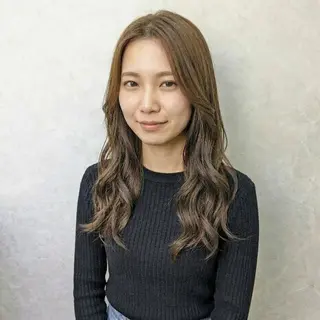 セミロング ベージュ＊Spica 【ミルクティー】のヘアスタイル