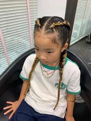 ヘアアレンジ キッズ Lehua   (レフア)所属・MEI/ブレイズ/ コーンロウ/茅ヶ崎のヘアスタイル