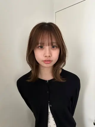 ミディアム enrichミヤモト ヒロヤのヘアスタイル