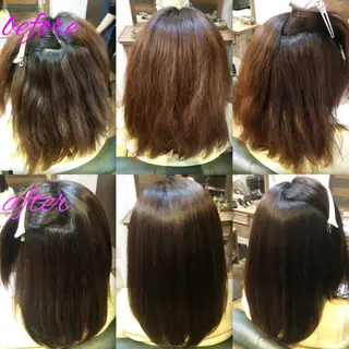 セミロング パーマ ブリーチ縮毛矯正/ デサキ ショウヘイのヘアスタイル