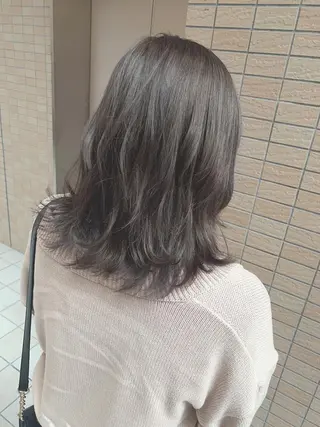 ミディアム カラー 髪質改善&韓国風 RINAのヘアスタイル