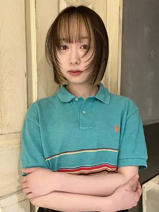 ショート カラー 田中 里奈のヘアスタイル
