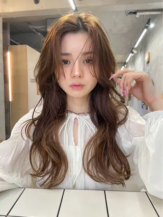 ロング カラー SALT WATER所属・🫐 𝐌𝐚𝐨 🫐似合わせcutのヘアスタイル