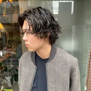 パーマ メンズ 透けるカラー 🫧かふうのヘアスタイル