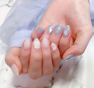 ショート カラー ネイル Q Free nailsのネイルデザイン