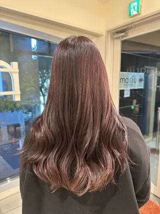 ロング カラー タイトボブ個性派カラ ーAKANEのヘアスタイル