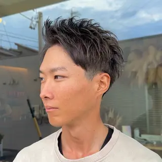 ショート カラー パーマ メンズ Gain KAKKY 名古屋/池下駅3分のヘアスタイル