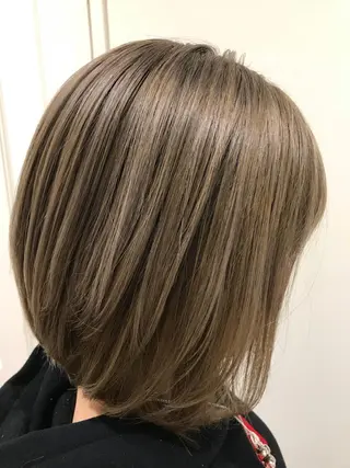 ミディアム パーマ 渋谷ハイトーン/ デザインカラー阿部のヘアスタイル