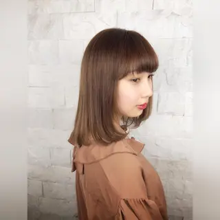 ミディアム 圧倒的美髪ストレート ツダケイタロウのヘアスタイル