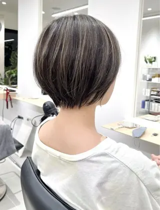 ショート 🎀暖色カラー／ボブ 🎀MOMONAのヘアスタイル