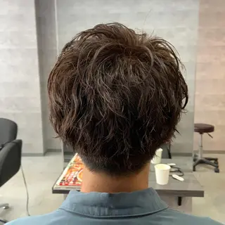 パーマ メンズ _WHITE所属・ダウンパーマ 曲がる縮毛矯正のヘアスタイル