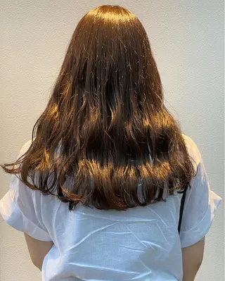 セミロング カラー 🎀暖色カラー🎀 おかだみほのヘアスタイル
