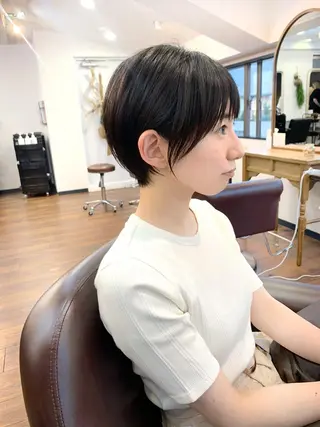 ショート 縮毛矯正/ショート/ レイヤー/畑中正敏のヘアスタイル