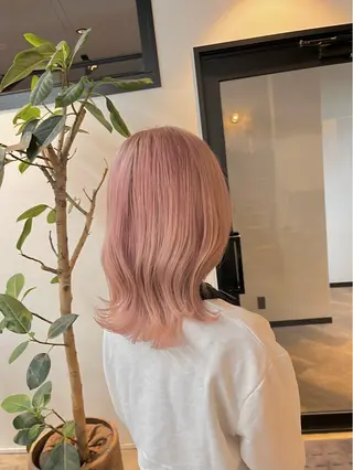 ミディアム カラー ハイトーンカラ ー/小川のヘアスタイル