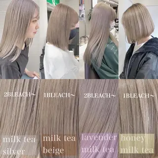 セミロング カラー ヘアアレンジ GiseL天神カラー 髪質改善/ブリーチのヘアスタイル