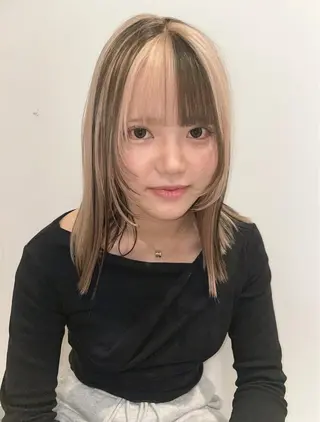 セミロング 吉留愛加/ 似合わせ/心斎橋のヘアスタイル