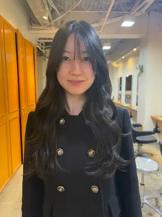 ロング カラー RIN／韓国ヘア レイヤーカットのヘアスタイル