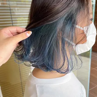 ミディアム カラー ハピネスクローバー学園前所属・✨ミニモ指名奈良1位 ✨濱崎のヘアスタイル