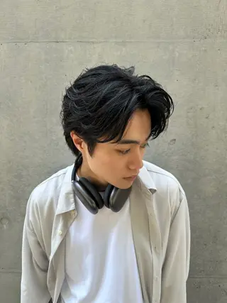 パーマ メンズ メンズカット/ フェザーパーマ/げんのヘアスタイル