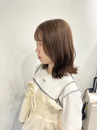 セミロング カラー ヘアアレンジ ボブ /ニュアンス/ satomi🧸💖のヘアスタイル