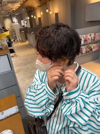 ショート パーマ 石原圭悟 /ショート/艶カラーのヘアスタイル