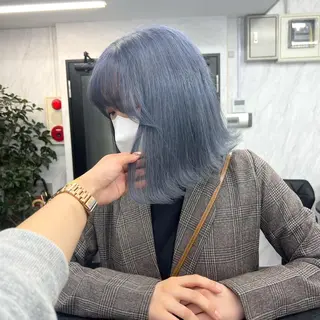 ミディアム カラー シールエクステ特化 ハイトーン、NANAのヘアスタイル