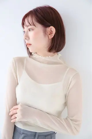 ショート 透明感カラー/ボブ/ 瀬島せりかのヘアスタイル