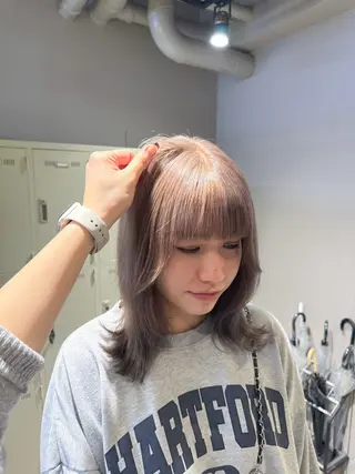 ミディアム カラー ヘアアレンジ Over hair_ misakiのヘアスタイル