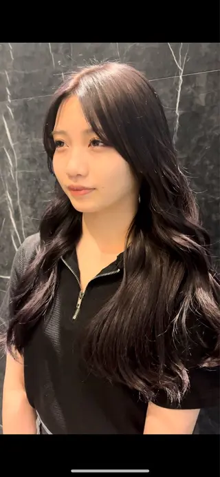 ロング 透明感カラー/似合わ せ前髪/柴田礼空のヘアスタイル