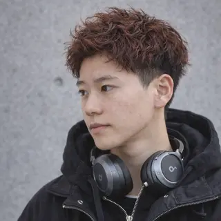 ショート カラー パーマ メンズ AMRITA所属・men'sモテ 髪🫧ｼｵﾝのヘアスタイル