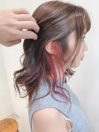 ミディアム 縮毛矯正/髪質改善 /韓国風　山川春輝のヘアスタイル