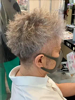 ショート カラー パーマ メンズ トータルビューティー K:R鶴川のヘアスタイル