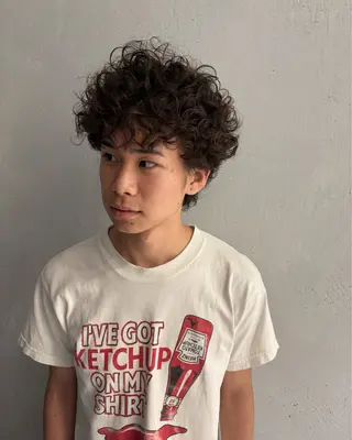 ショート パーマ メンズ 吉武 茂暉のヘアスタイル