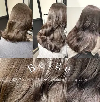 セミロング salowin銀座6丁目所属・ベージュカラー銀座 Megumiのヘアスタイル