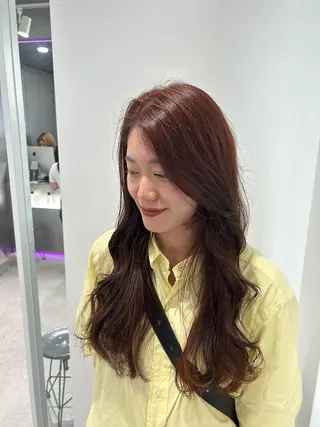 ロング カラー 愛結 暖色カラー🎀🩰のヘアスタイル