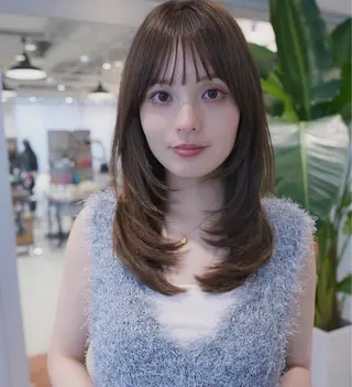 セミロング カラー 🌷KARIN/ メンズ、ショート🍃のヘアスタイル