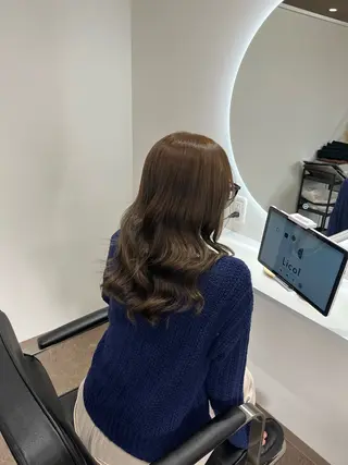 セミロング カラー 本木下朋花/髪質 改善×ダブルカラーのヘアスタイル