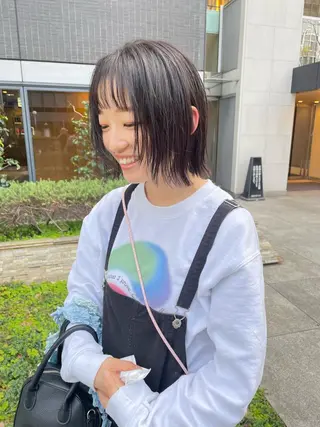 ミディアム カラー パーマ ヘアアレンジ キッズ ネイル マツエク・マツパ アイブロウ tatsumi/ボブ ウルフ/レイヤーのヘアスタイル