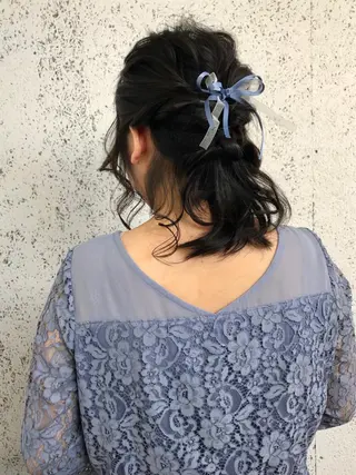 ミディアム ヘアアレンジ steed tokyo所属・KOOKI スティードトーキョーのヘアスタイル