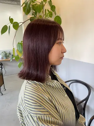 ミディアム 小久保 里紗のヘアスタイル