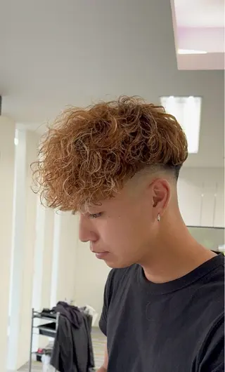 ショート カラー パーマ メンズ 【メンズ特化】岩瀬 武【メンズパーマ】のヘアスタイル