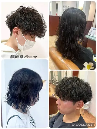 ショート パーマ メンズ 平松 由基のヘアスタイル