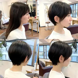ショート 縮毛矯正/ショート/ レイヤー/畑中正敏のヘアスタイル