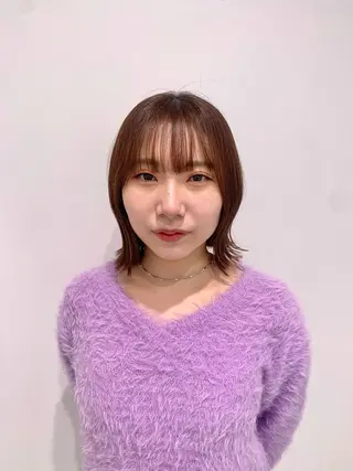 ミディアム 暖色カラー🌼 rinka🌼のヘアスタイル