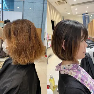 ショート ショート白髪染め無料 ／河瀬謙介のヘアスタイル